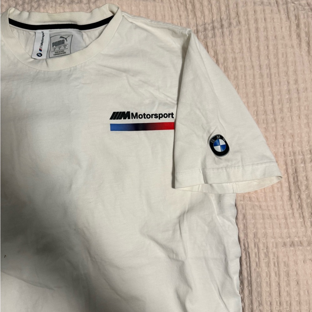 Licensed BMW/ Puma graphic tee. Graphic down the back and BMW logo on sleeve